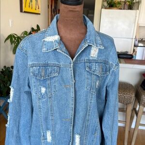 Distressed Denim Jacket